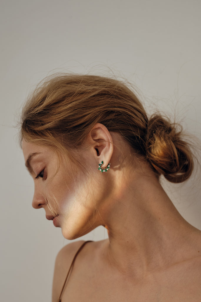 EMERALD ASTER EARRINGS