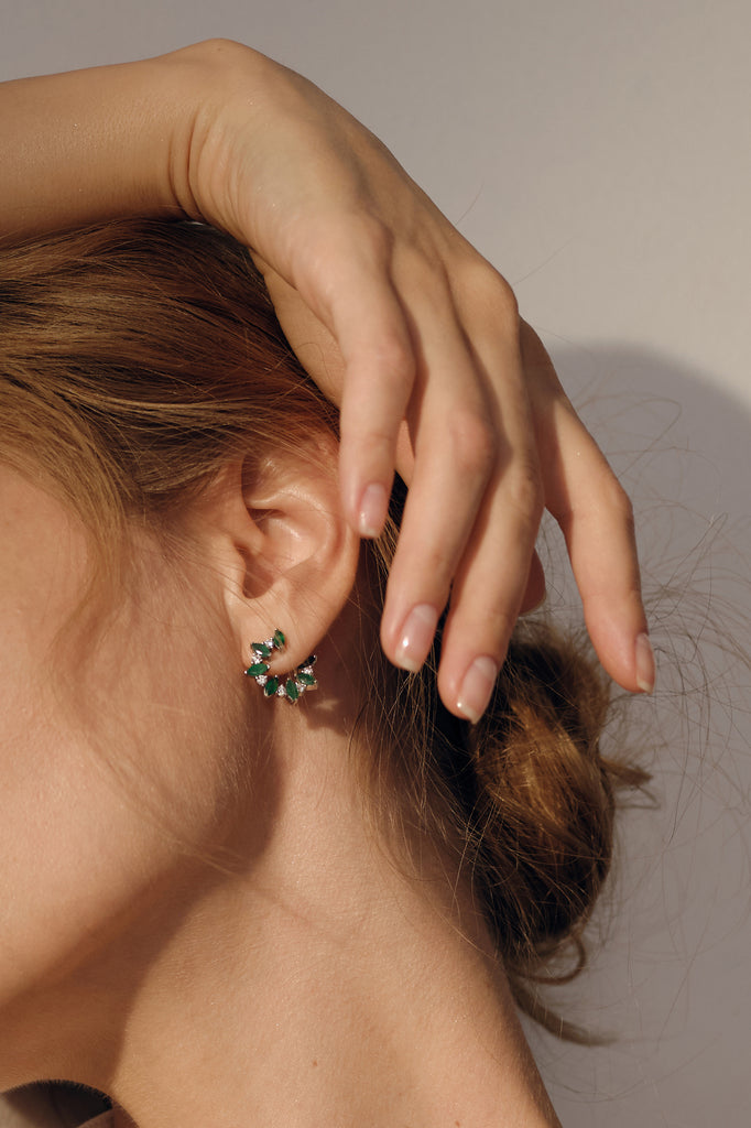 EMERALD ASTER EARRINGS