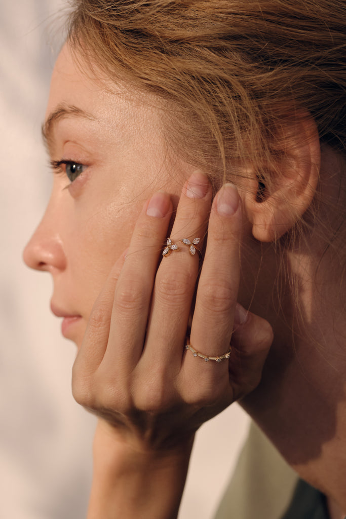 TRILLIUM CUFF RING
