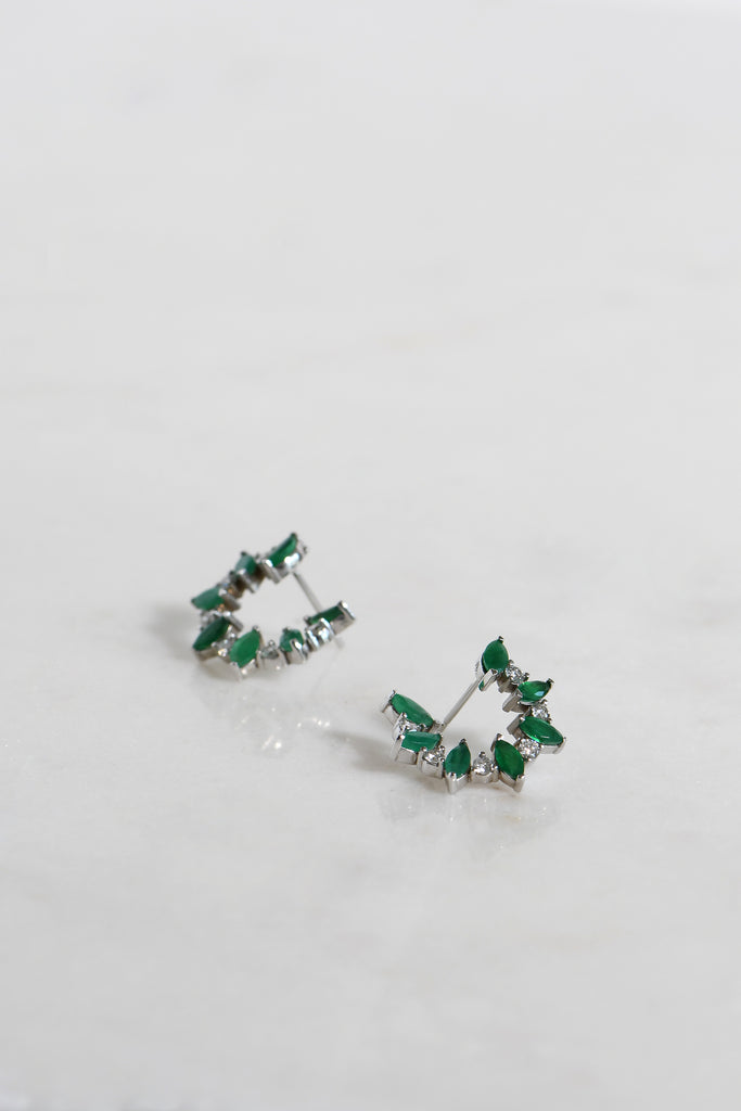 EMERALD ASTER EARRINGS